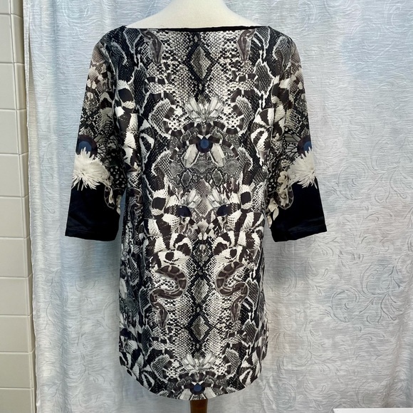 Emma Cook Silk Blend Shift Dress w 3/4 Sleeves - Picture 3 of 10